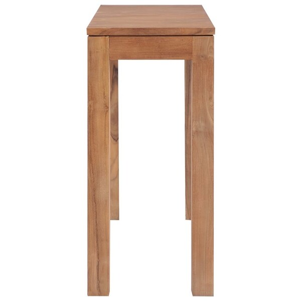 （Preferred Choice for High End wood Furniture) Console Table Solid Teak Wood with Natural Finish 43.3