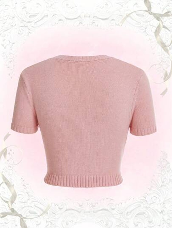 Kawaii Star Pattern Knit Top