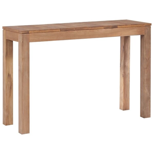 （Preferred Choice for High End wood Furniture) Console Table Solid Teak Wood with Natural Finish 43.3