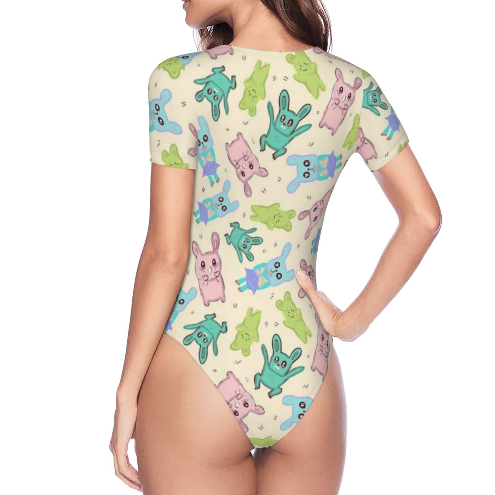 Women's Short Sleeve Round Neck Bodysuit