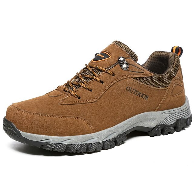 Men's Hiking Shoes Walking Shoes Shock Absorption Breathable Lightweight Soft Hiking Outdoor TPR Summer Spring ArmyGreen Brown Grey