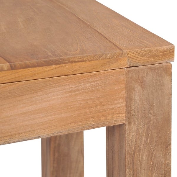 （Preferred Choice for High End wood Furniture) Console Table Solid Teak Wood with Natural Finish 43.3