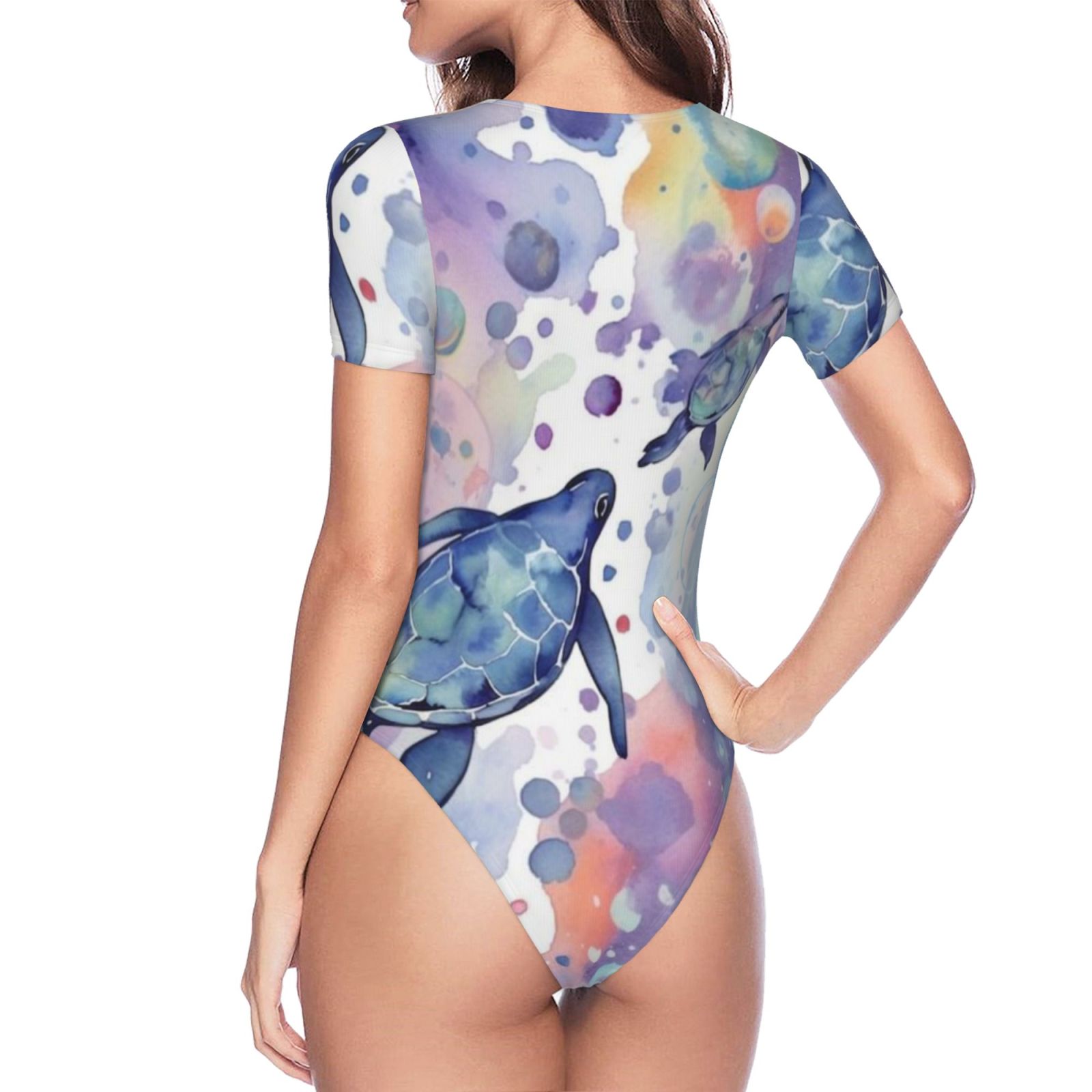 Women's Short Sleeve Round Neck Bodysuit