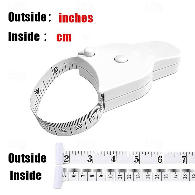 Automatic Retractable Body Measure Tape - 150cm / 60 inch Telescopic Self Measuring Tape for Body Measurement and Weight Loss Lock Pin and Push-Button Sewing Tapes