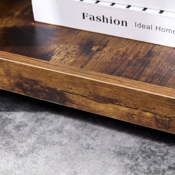 Side Table, 2 Tier Small Space End Table, Modern Night Stand, Sofa table, Side Table with Storage Shelve