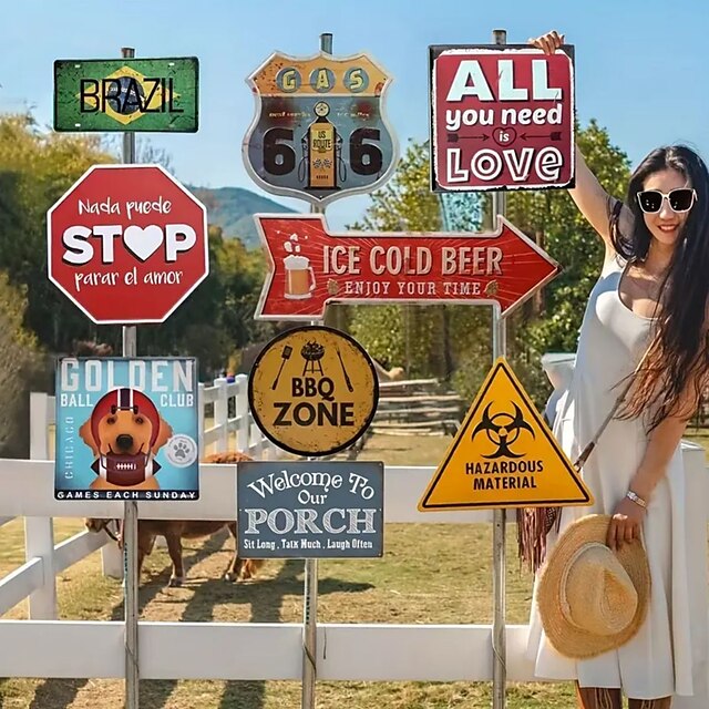 1pc Welcome To Our Porch Iron Sheet Sign Aluminum Metal Wall Sign For Home Bar Farmhouse 12x8 Inches Use Outdoor/Indoor