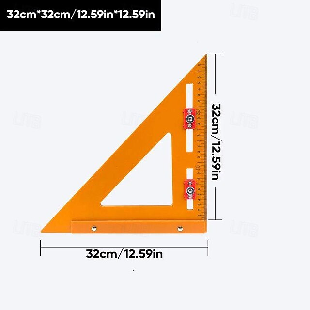 2-in-1 Rafter Square,Creative Punching Positioning Triangle Ruler,Adjustable Multifunction Positioning Angle Ruler Suitable for Carpenter,Home