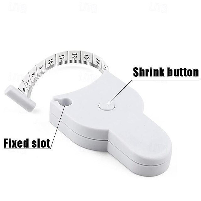 Automatic Retractable Body Measure Tape - 150cm / 60 inch Telescopic Self Measuring Tape for Body Measurement and Weight Loss Lock Pin and Push-Button Sewing Tapes