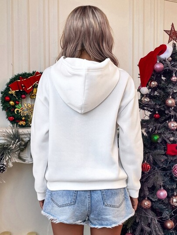 Letter Graphic Drop Shoulder Hoodie