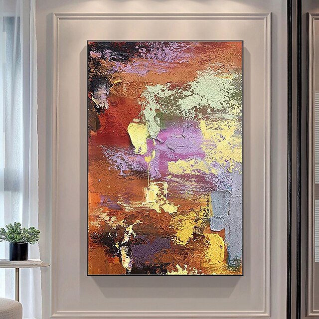 Mintura Handmade Abstract Texture Oil Paintings On Canvas Wall Art Decoration Modern Picture For Home Decor Rolled Frameless Unstretched Painting