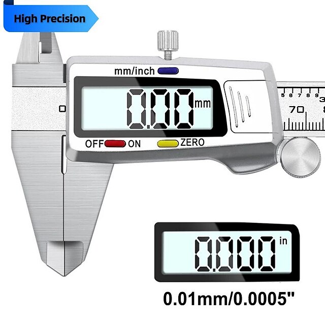 High Precision Digital Display Caliper 0-150 Mm Measuring Tools Metal Stainless Steel Vernier Caliper