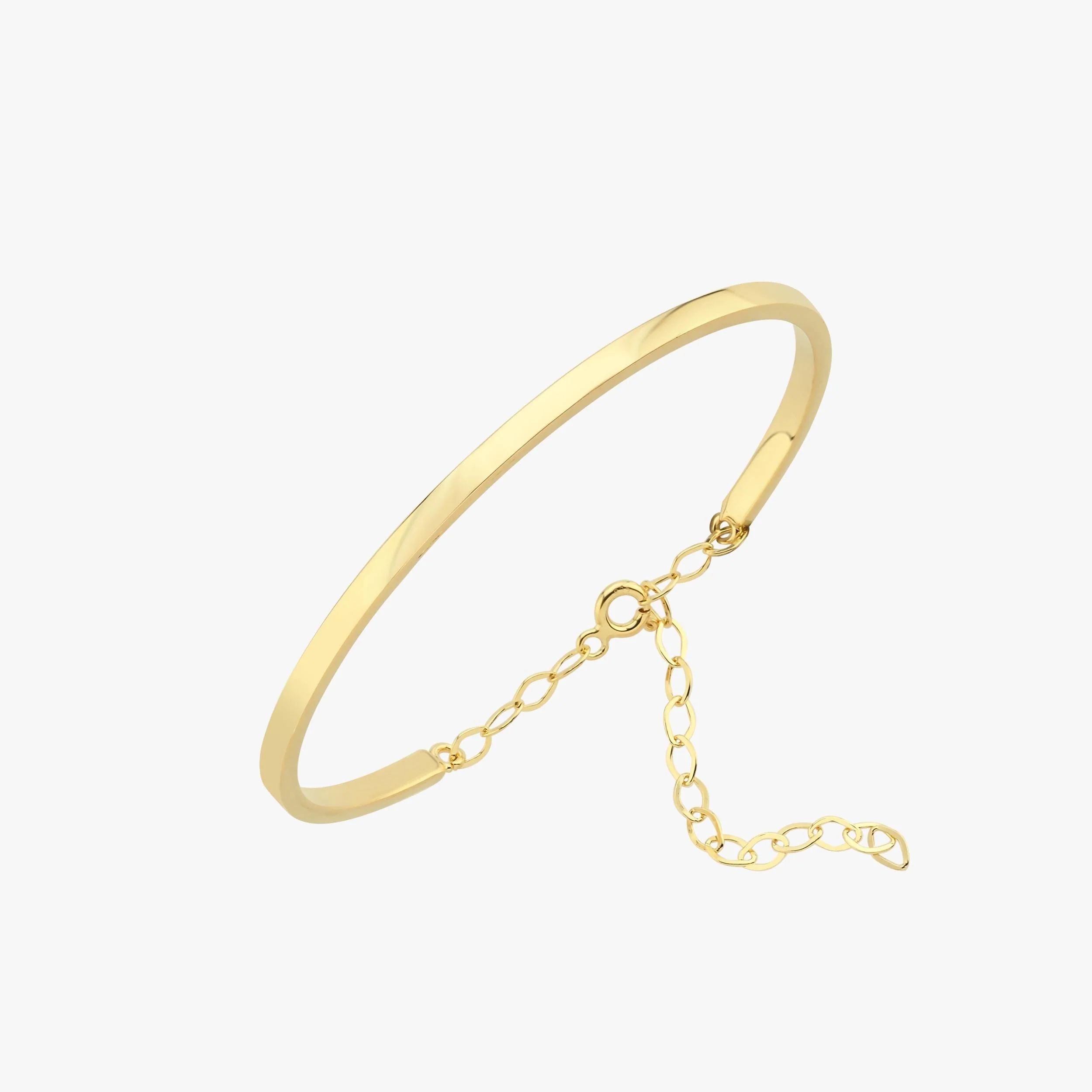 Thin Bangle Bracelet 18K Gold Vermeil