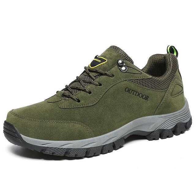Men's Hiking Shoes Walking Shoes Shock Absorption Breathable Lightweight Soft Hiking Outdoor TPR Summer Spring ArmyGreen Brown Grey