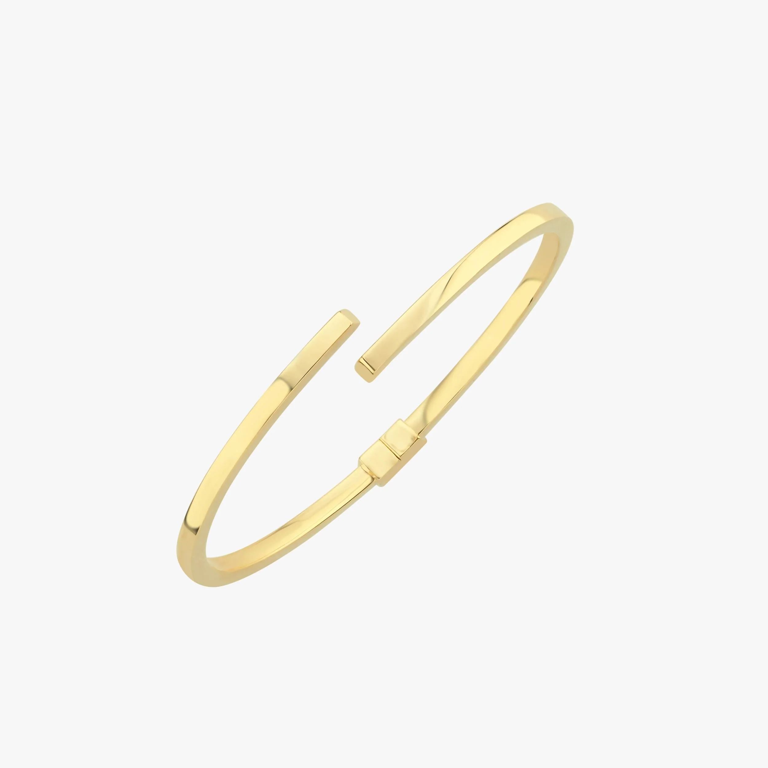 Hinged Bangle Bracelet 18K Gold Vermeil