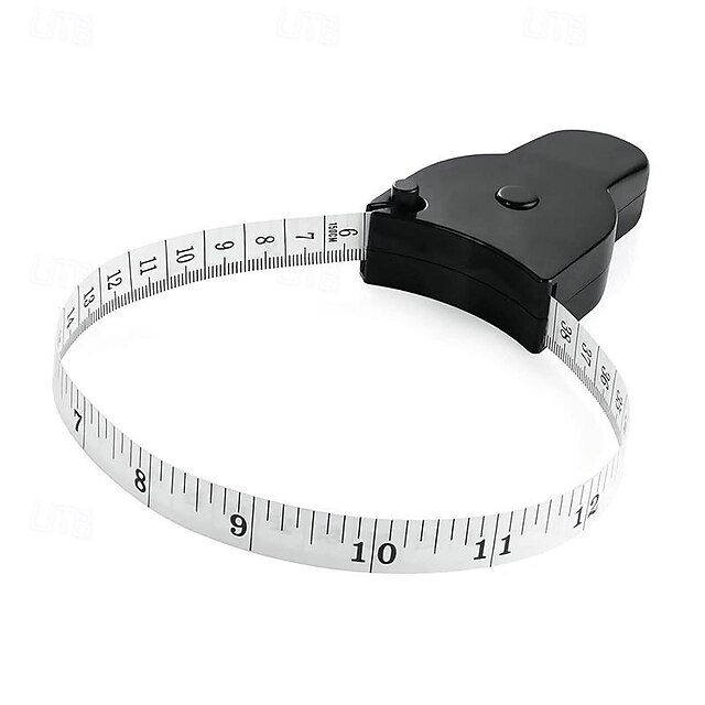 Automatic Retractable Body Measure Tape - 150cm / 60 inch Telescopic Self Measuring Tape for Body Measurement and Weight Loss Lock Pin and Push-Button Sewing Tapes