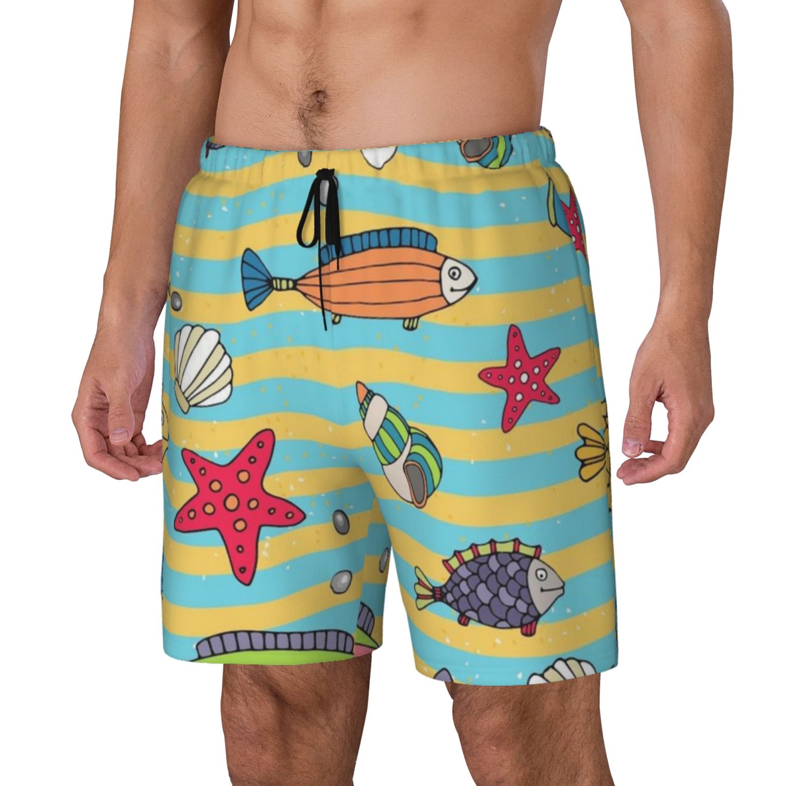 Men's Double Layer Swim Trunks