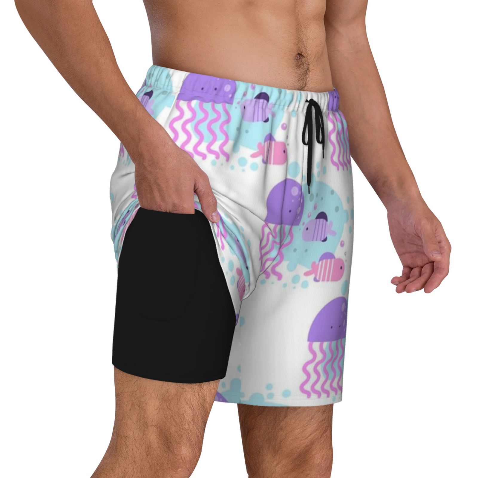 Men's Double Layer Swim Trunks