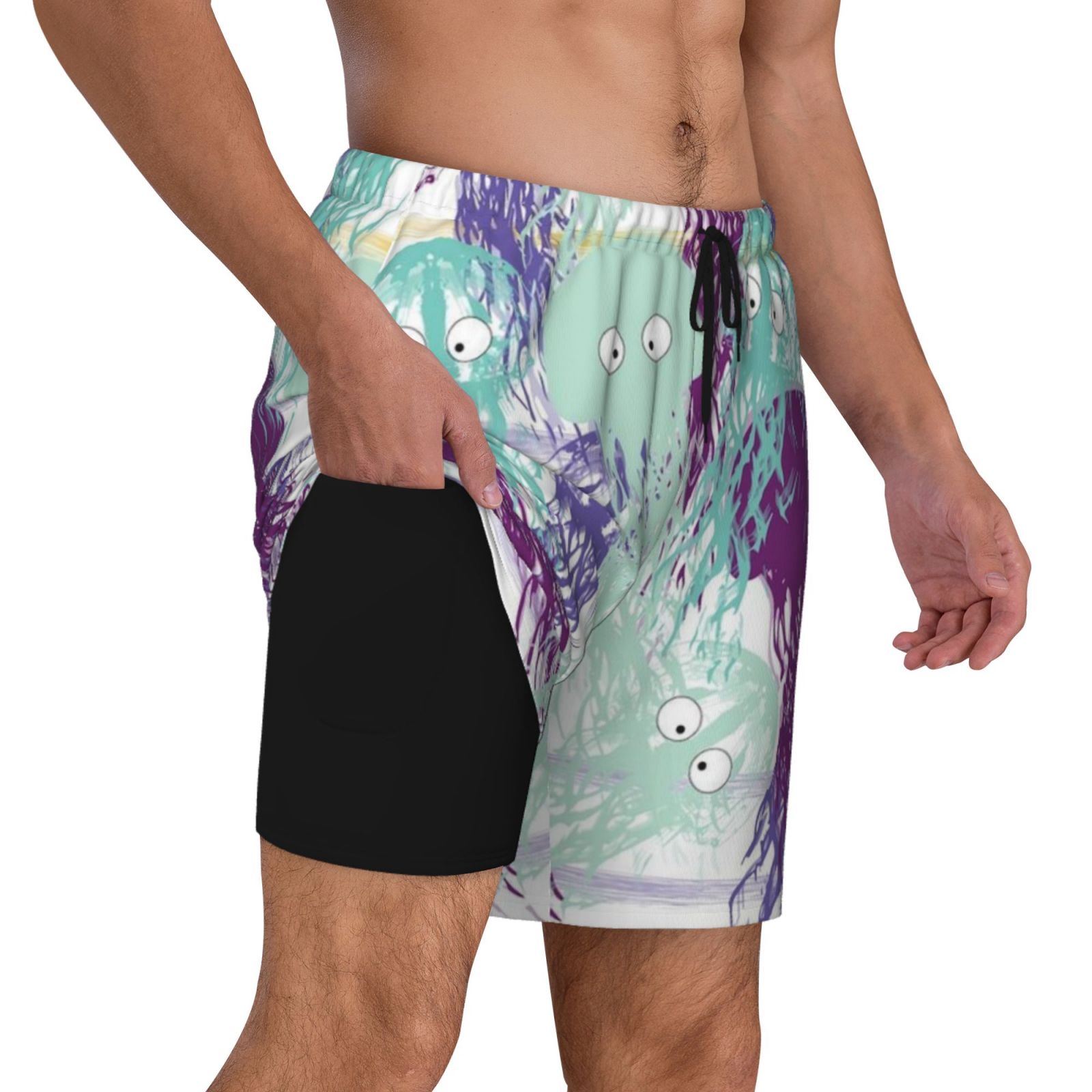 Men's Double Layer Swim Trunks