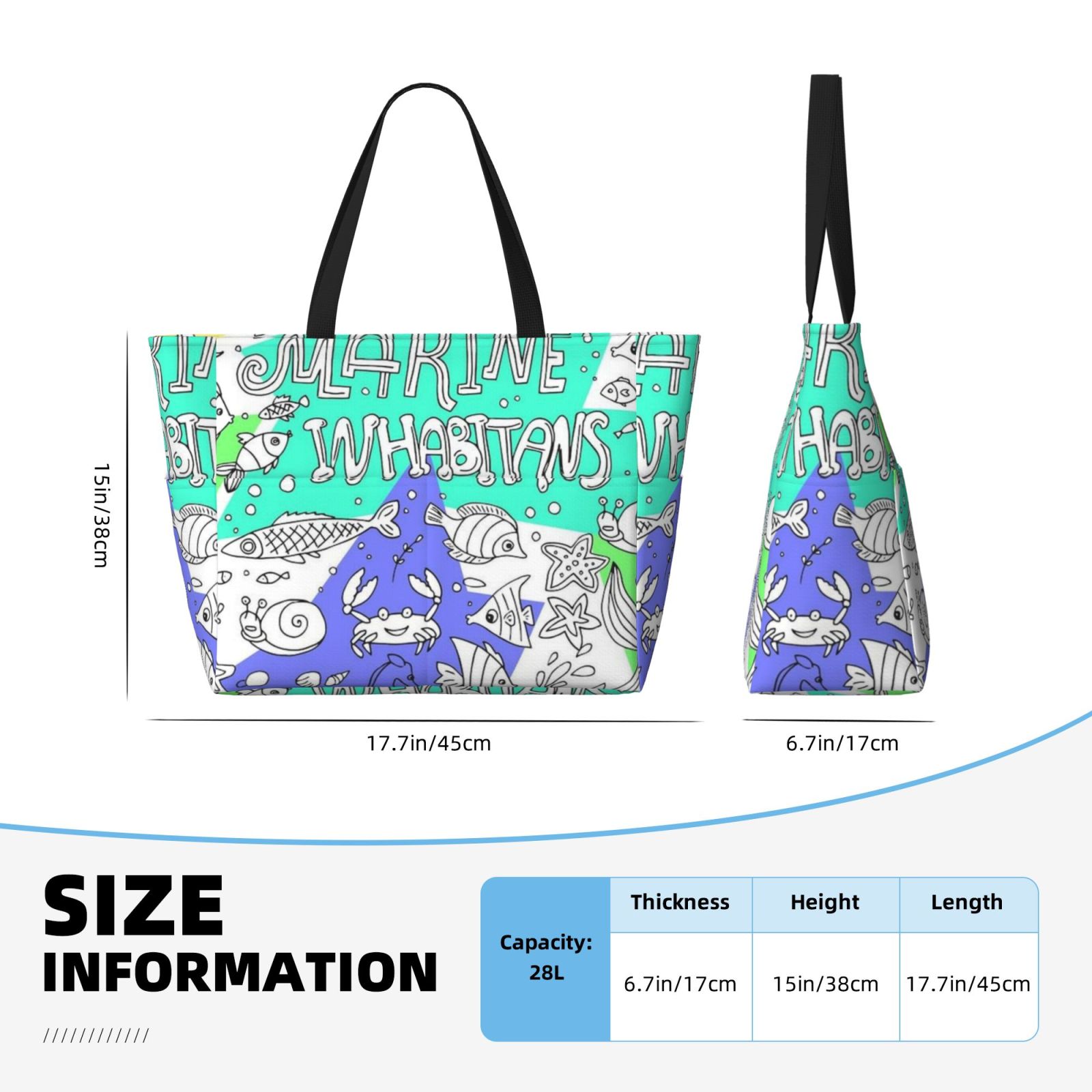 Large capacity beach travel bag